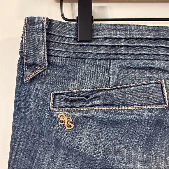 Women's See Thru Soul blue denim Y2K Shorts size 28 - Picture 6 of 6